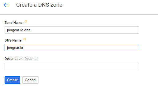 Creating DNS Zone