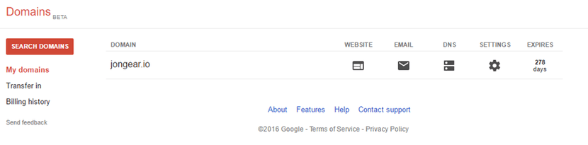 Google Domains purchase page
