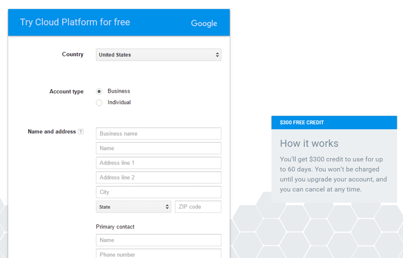 Setup GCP Trial