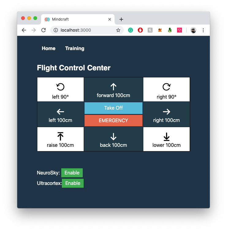 The MindCraft steering GUI