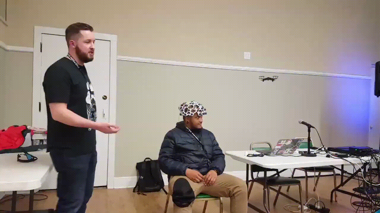 THOTCON: Demo of drone flight using OpenBCI Ultracortex EEG Headset